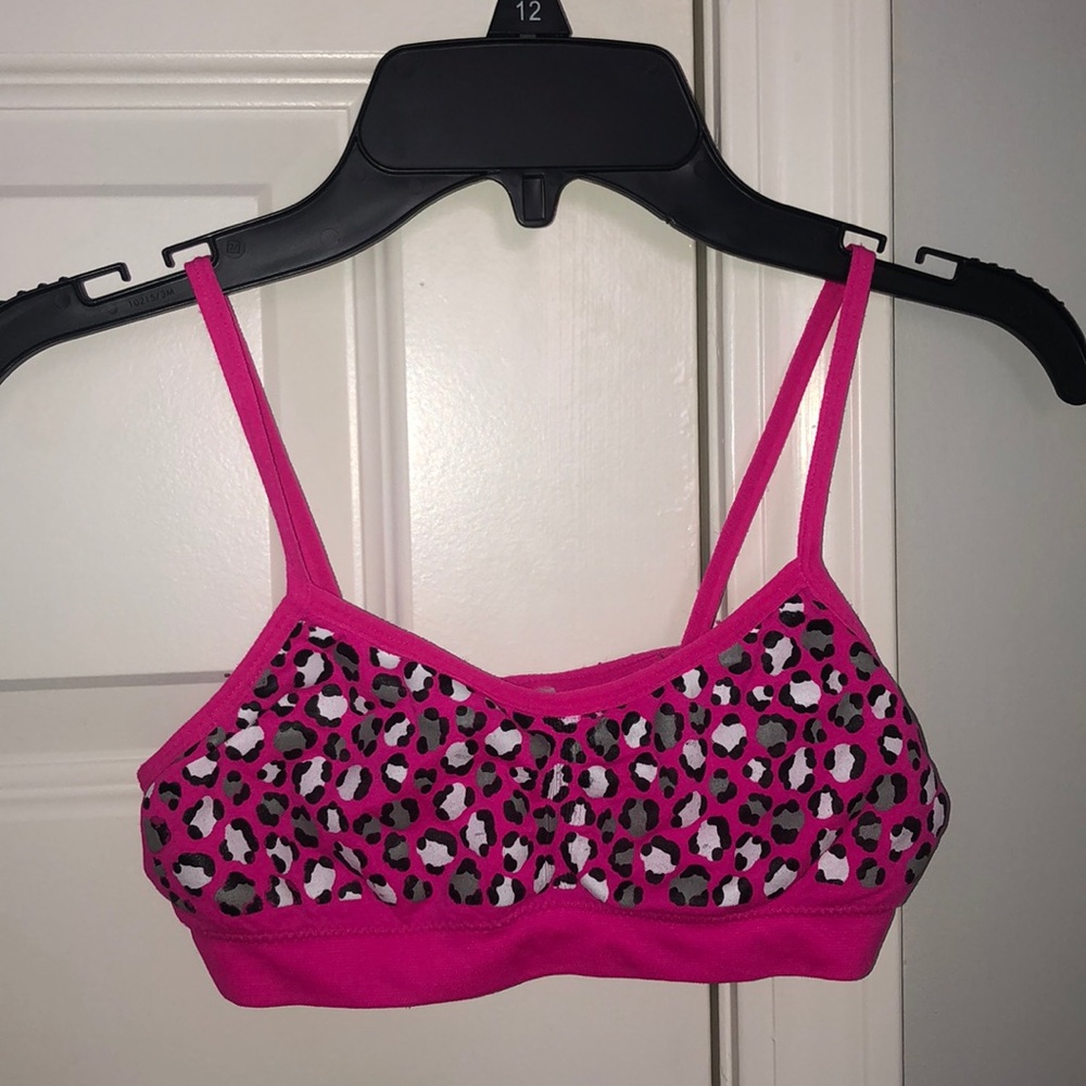 hot pink cheetah print training bra